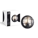 D'Lite Applique Murale Ecco Noir Rond | IP54 - Convient pour 1x E27