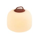 Nordlux Lampe De Chevet Kettle To-Go Portable Batterie Rouge 6.8W 450lm - 827 Blanc Très Chaud | 3 Niveaux De Gradation Dimmable 