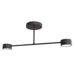 Emibig Plafonnier Halo Acier Noir | Convient pour 2x GX53 - Max 8W