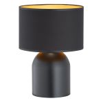 Emibig Lampe De Chevet Aspen Acier Noir | Convient pour 1x E27 - Max 15W