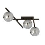 Emibig Plafonnier Smart Acier Noir | Convient pour 3x E14 - Max 10W
