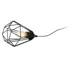 Eglo Lampe De Chevet Tarbes Acier Noir | Convient pour 1x E27