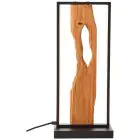 Brilliant Lampe De Chevet Chaumont Aluminium Métal Bois Noir 8W 940lm - 830 Blanc Chaud