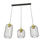 Emibig Suspension Luminaire Vander Acier Noir | Convient pour 3x E27 - Max 15W