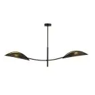 Emibig Plafonnier Lotus Acier Noir | Convient pour 2x E14 - Max 10W