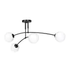Emibig Plafonnier Pregos Acier Noir | Convient pour 4x E14 - Max 10W