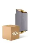 Lot 10x Nordlux Nico Applique Murale Aluminium Anthracite Up & Down | Convient pour 2x GU10