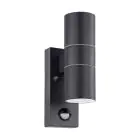 Eglo Applique Murale Riga 5 Acier Anthracite 2W 250lm - 830 Blanc Chaud | IP44 - Détecteur De Mouvement