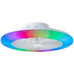 Brilliant Salerno Plafondventilator Kunststof Metaal Wit 36W 4700lm - 830-865 CCT+RGB | 485mm - Afstandsbediening Dimbaar