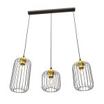 Emibig Hanglamp Vander Staal Zwart | Geschikt voor 3x E27 - Max 15W