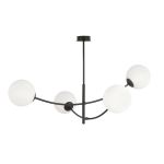 Emibig Plafondlamp Hunter Staal Zwart | Geschikt voor 4x E14 - Max 10W