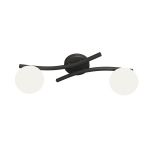 Emibig Plafondlamp Opus Staal Zwart | Geschikt voor 2x E14 - Max 10W