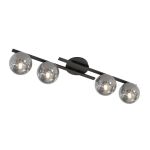 Emibig Plafondlamp Kairo Staal Zwart | Geschikt voor 4x E14 - Max 10W