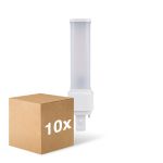 Voordeelpak 10x Ledvance Dulux-D LED 7W - 840 Koel Wit | 2-Pin - Vervangt 18W