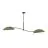 Emibig Plafondlamp Lotus Staal Zwart | Geschikt voor 2x E14 - Max 10W