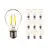Voordeelpak 10x Noxion Lucent LED E27 Peer Filament Helder 4.5W 470lm - 840 Koel Wit | Vervangt 40W