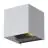 D'Lite Wandlamp Elingen Aluminium Zilver Up & Down 4.9W 480lm - 830 Warm Wit | IP65