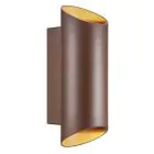 Nordlux Nico Wandlamp Aluminium Roestig Up & Down | IP54 - Geschikt voor 2x GU10