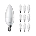 Voordeelpak 10x Philips Corepro LED Kaars E14 Mat 5W 470lm - 827 Zeer Warm Wit | Vervangt 40W