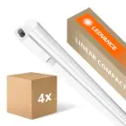 Voordeelpak 4x Ledvance LED Montagebalk Linear Compact Schakelaar 12W 1200lm - 830 Warm Wit | 90cm