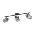 Eglo Plafondlamp Berregas Staal Zwart Chroom | IP20 - Geschikt voor 3x E27 